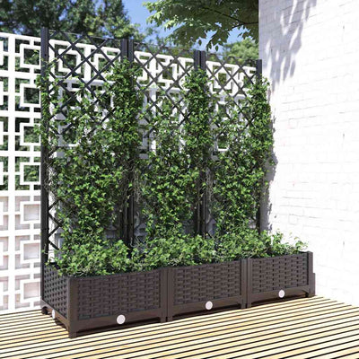 VIDAXL -Planungsbox mit Lettlamarbeit 120x40x121.5 cm Polypropen Schwarz