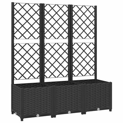 Vidaxl Plannet mit Slatarbeit 120x40x136 cm Polypropen Schwarz