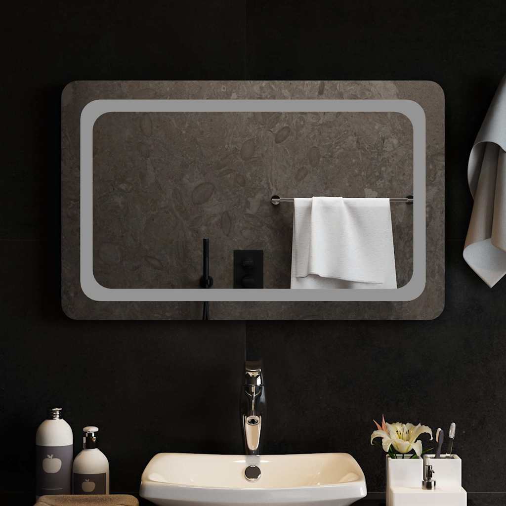 Vidaxl Badezimmerspiegel LED 80x50 cm