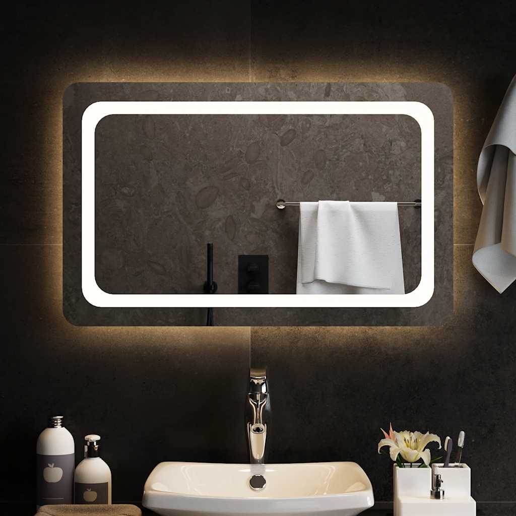 Vidaxl Badezimmerspiegel LED 80x50 cm