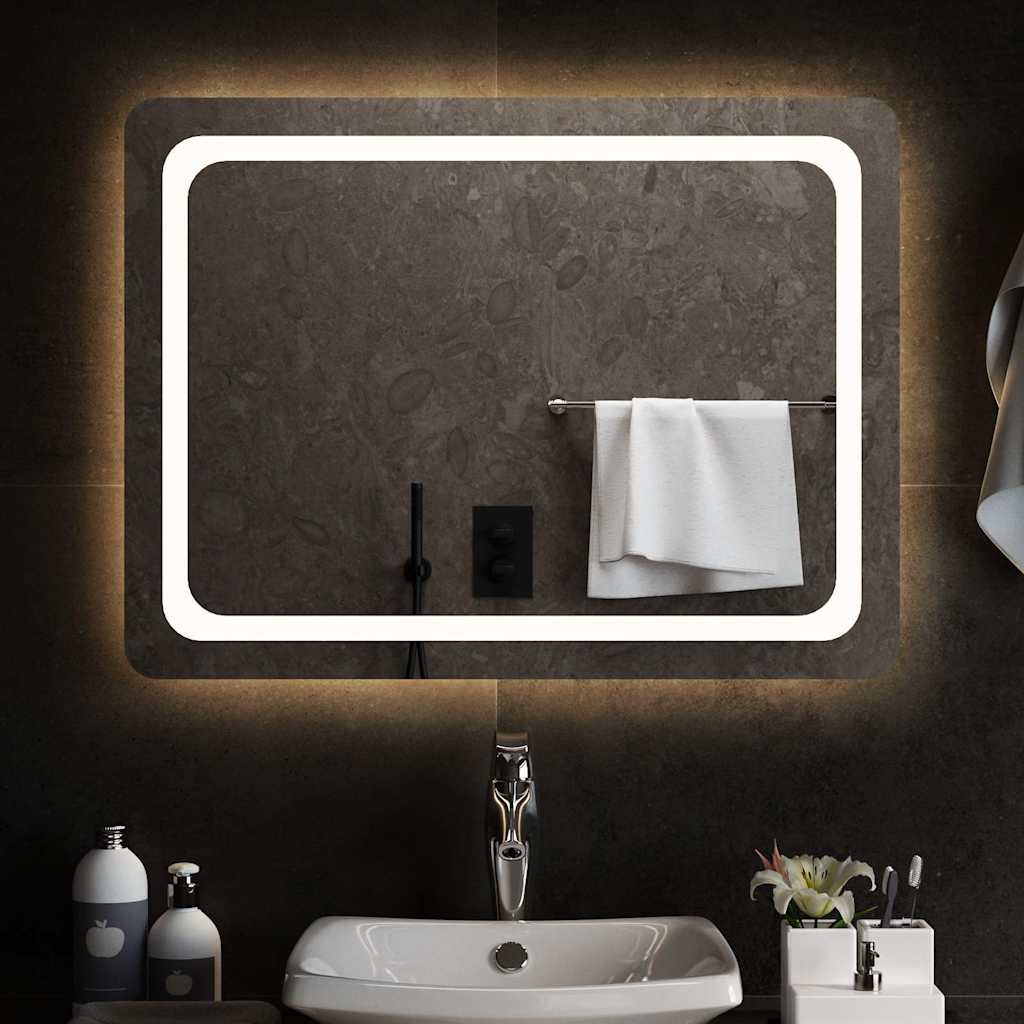 Vidaxl Badezimmerspiegel LED 80x60 cm