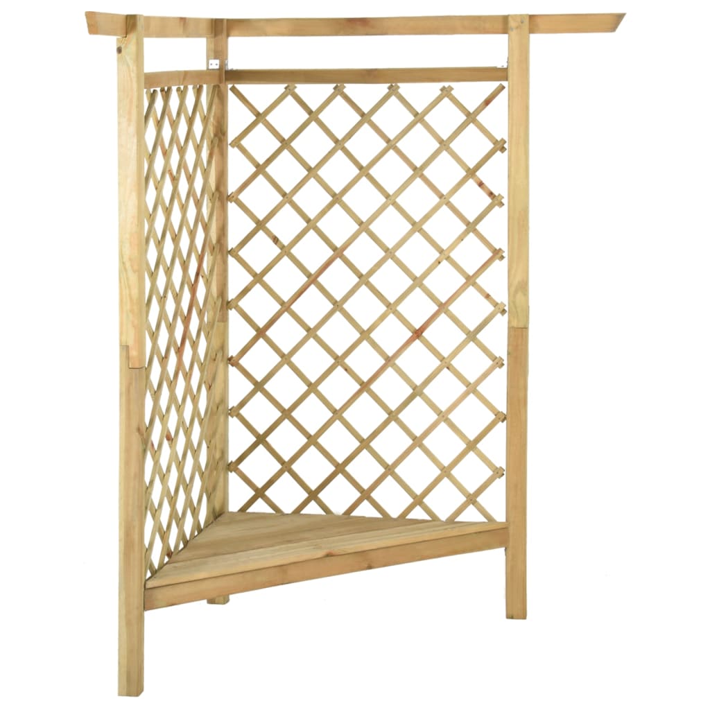 Vidaxl Eckpergola mit Sofa 166x81x174 cm imprägniertes Kiefernholz