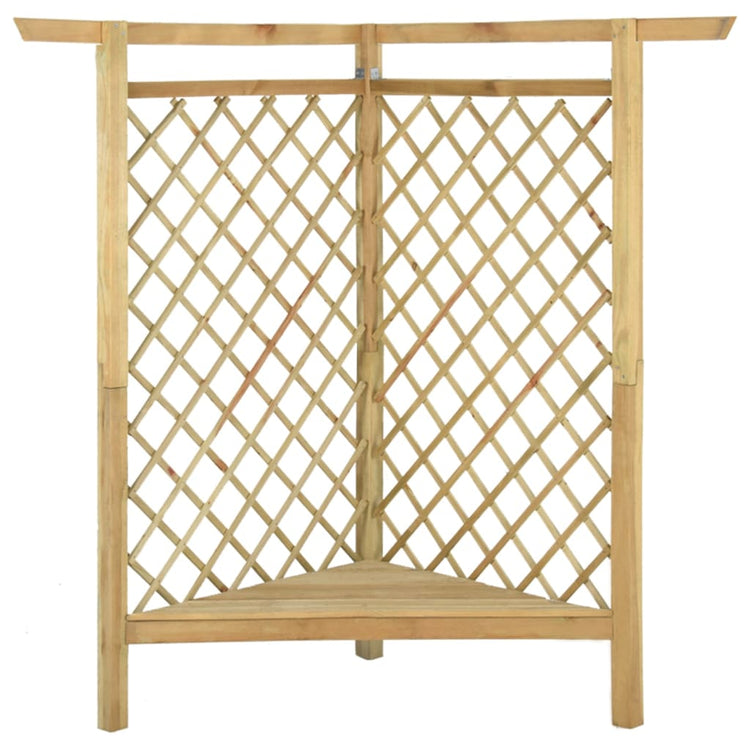 Vidaxl Eckpergola mit Sofa 166x81x174 cm imprägniertes Kiefernholz