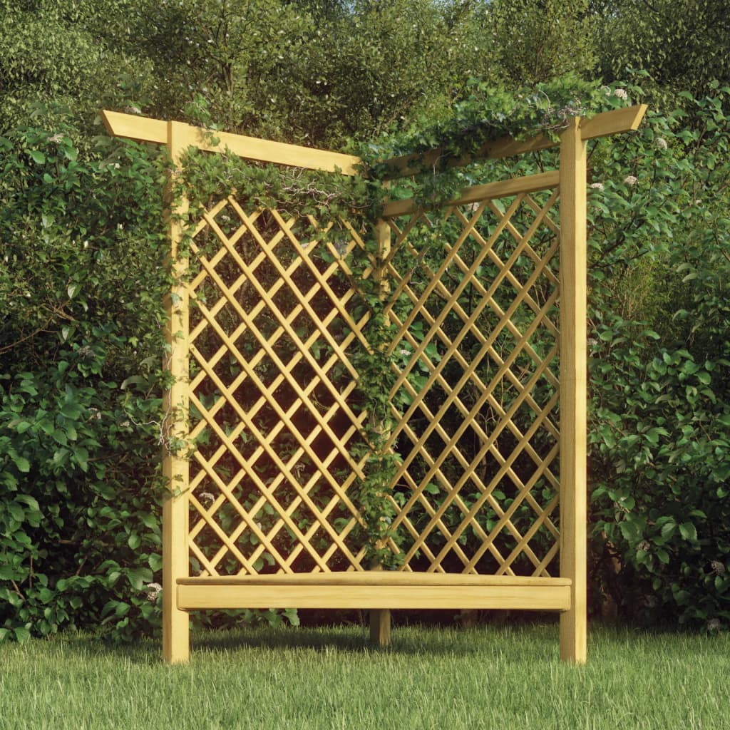 Vidaxl Eckpergola mit Sofa 166x81x174 cm imprägniertes Kiefernholz