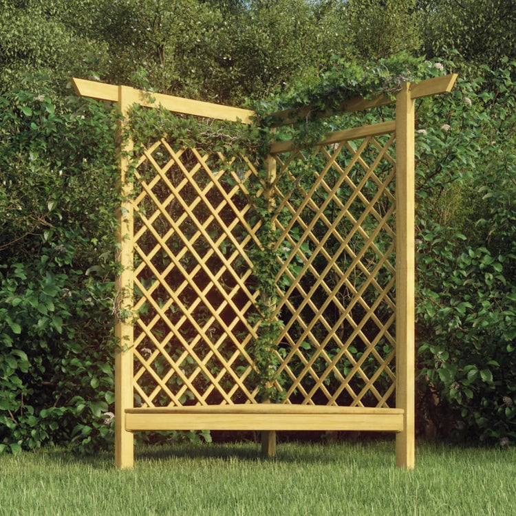 Vidaxl Eckpergola mit Sofa 166x81x174 cm imprägniertes Kiefernholz