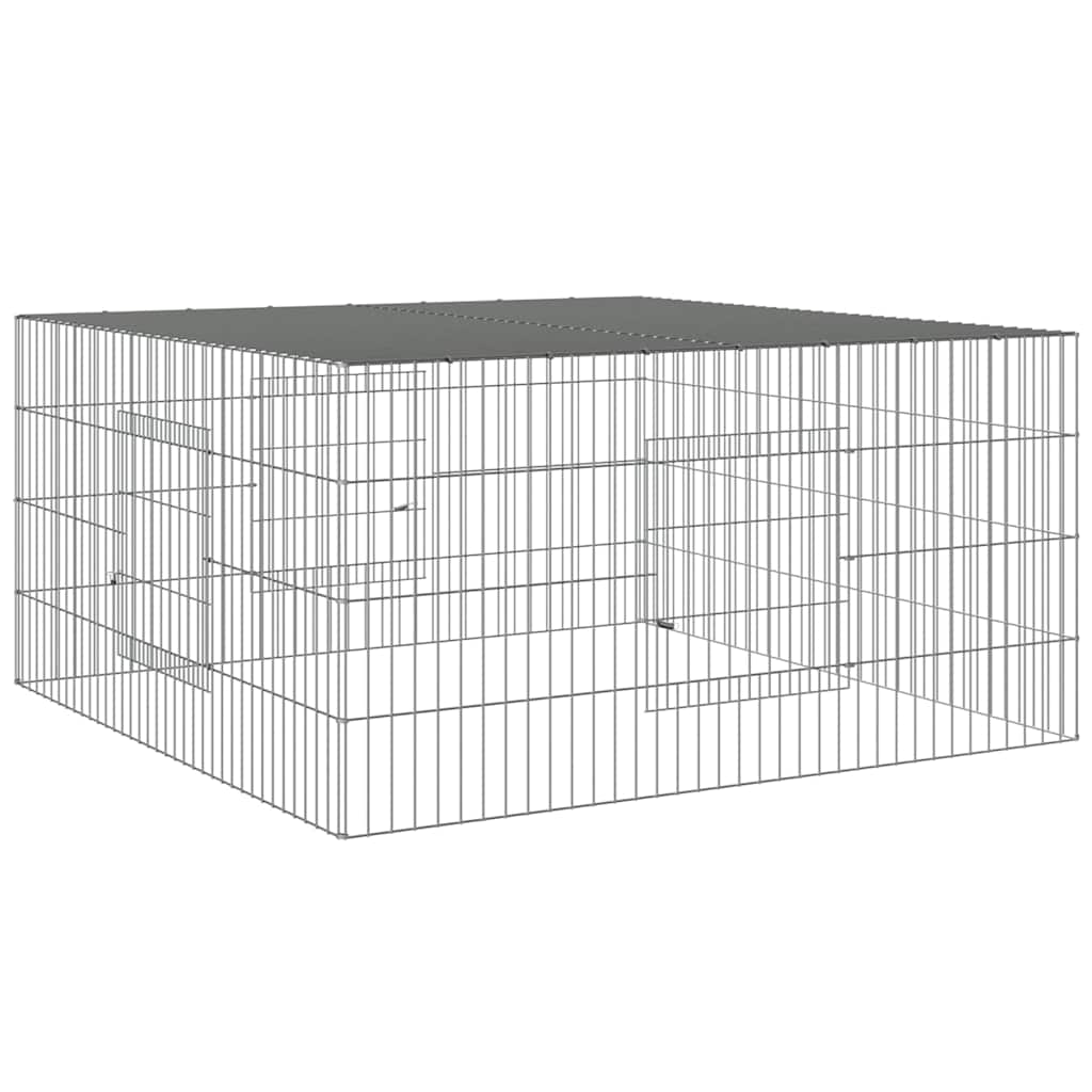 VIDAXL -Kaninchen -Käfig 110x110x55 cm verzinktes Bügeleisen