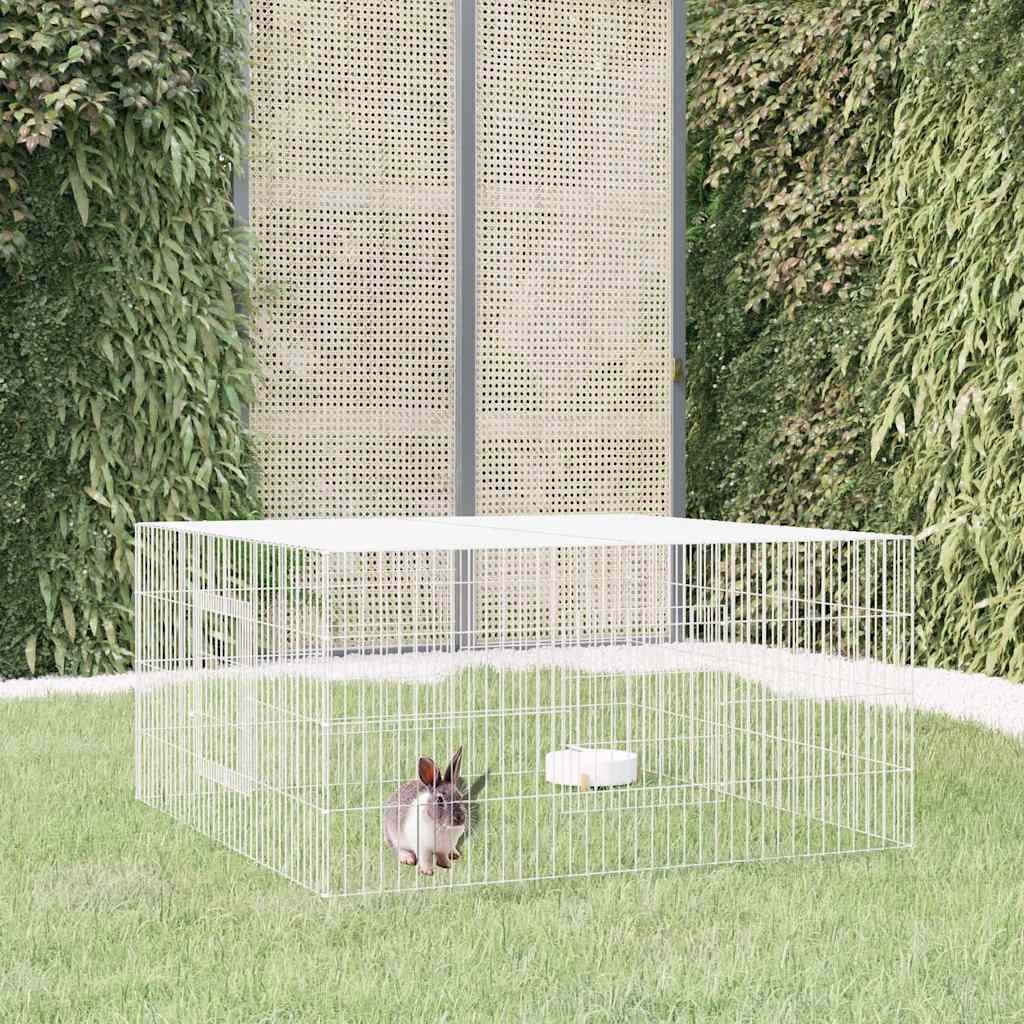 VIDAXL -Kaninchen -Käfig 110x110x55 cm verzinktes Bügeleisen