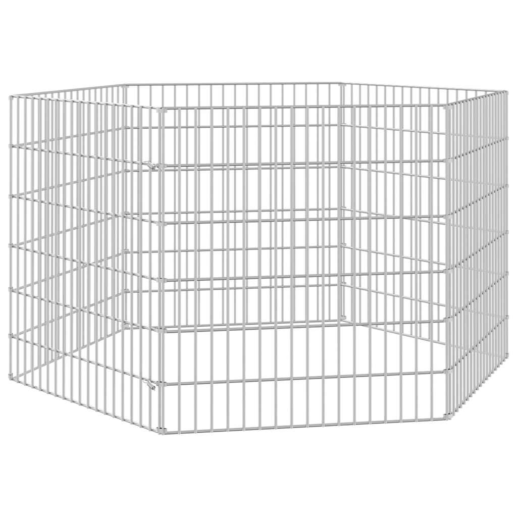 Vidaxl Tierheim 6 Panels 54x60 cm verzinktes Eisen