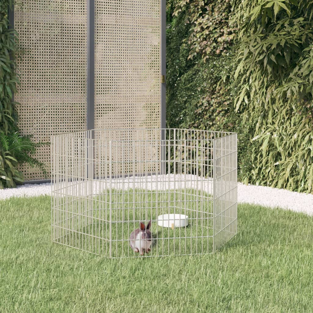 Vidaxl Tierheim 6 Panels 54x60 cm verzinktes Eisen
