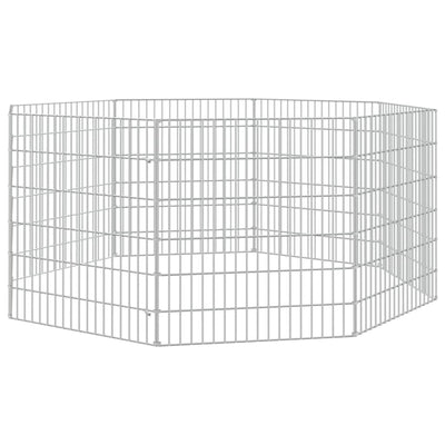 Vidaxl Tiergehäuse 8 Panels 54x60 cm verzinktes Eisen