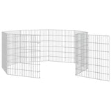 Vidaxl Tiergehäuse 8 Panels 54x60 cm verzinktes Eisen - afbeelding 3