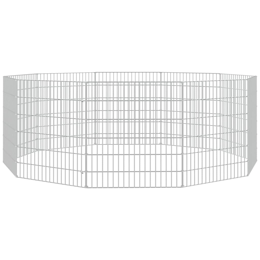 Vidaxl Tierheim 10 Panels 54x60 cm verzinktes Eisen