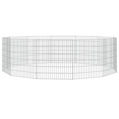 Vidaxl Tierlager 12 Paneele 54x60 cm verzinktes Eisen