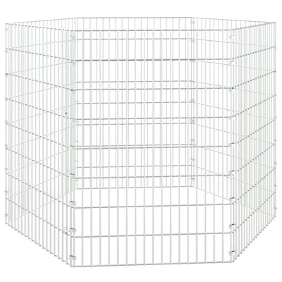 Vidaxl Tiergehäuse 6 Panels 54x80 cm verzinktes Eisen