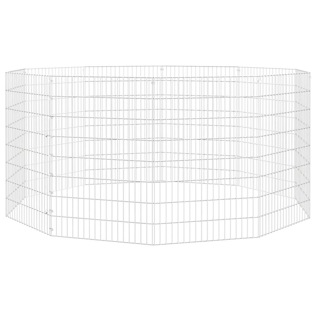 Vidaxl Tiergehäuse 10 Panels 54x80 cm verzinktes Eisen