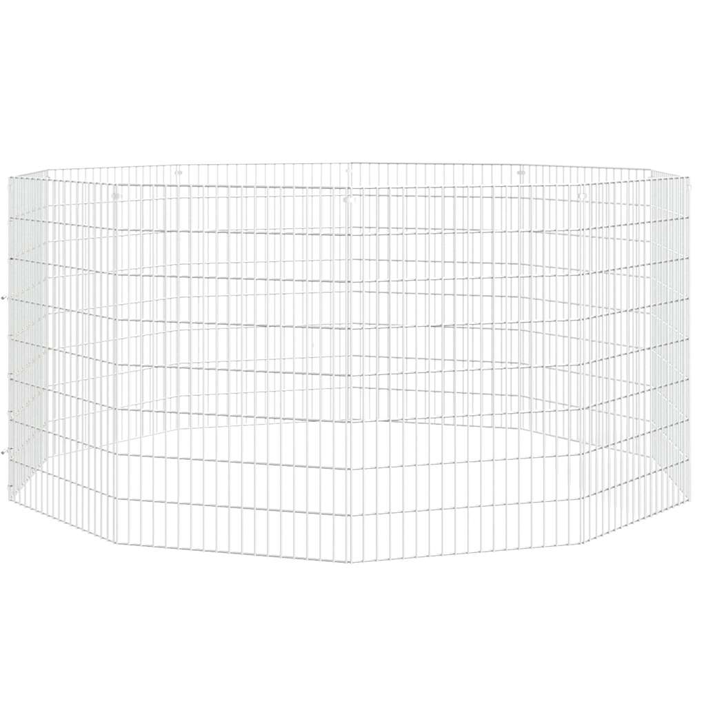 Vidaxl Tiergehäuse 10 Panels 54x80 cm verzinktes Eisen