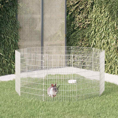 Vidaxl Tiergehäuse 10 Panels 54x80 cm verzinktes Eisen