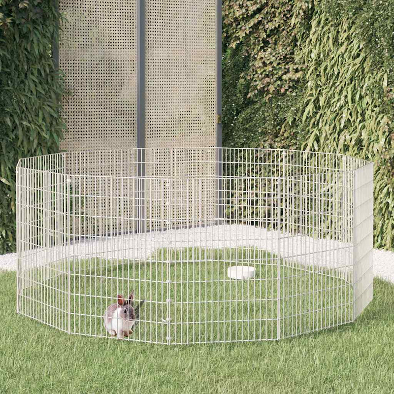 VIDAXL -Tierset 12 Panels 54x80 cm verzinktes Eisen