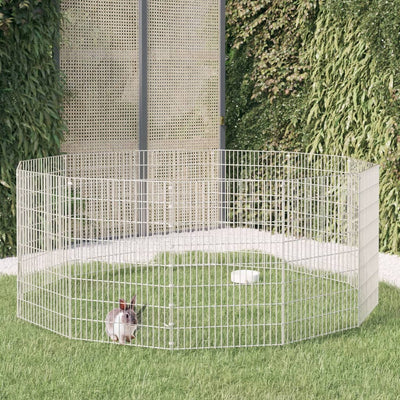 VIDAXL -Tierset 12 Panels 54x80 cm verzinktes Eisen