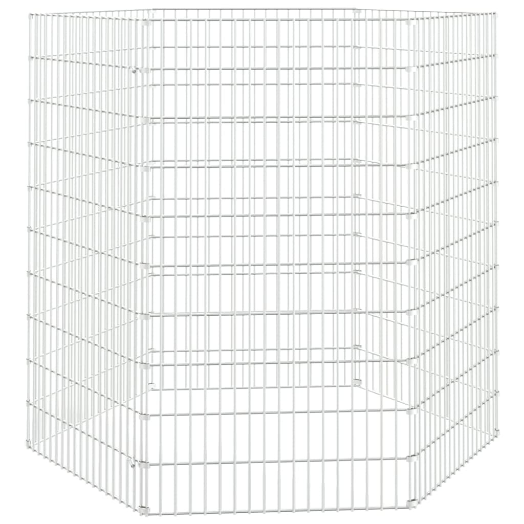 Vidaxl Tierheim 6 Panels 54x100 cm verzinktes Eisen