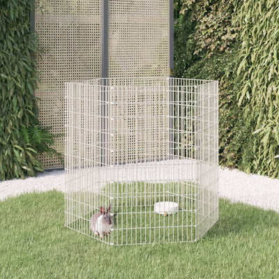 Vidaxl Tierheim 6 Panels 54x100 cm verzinktes Eisen