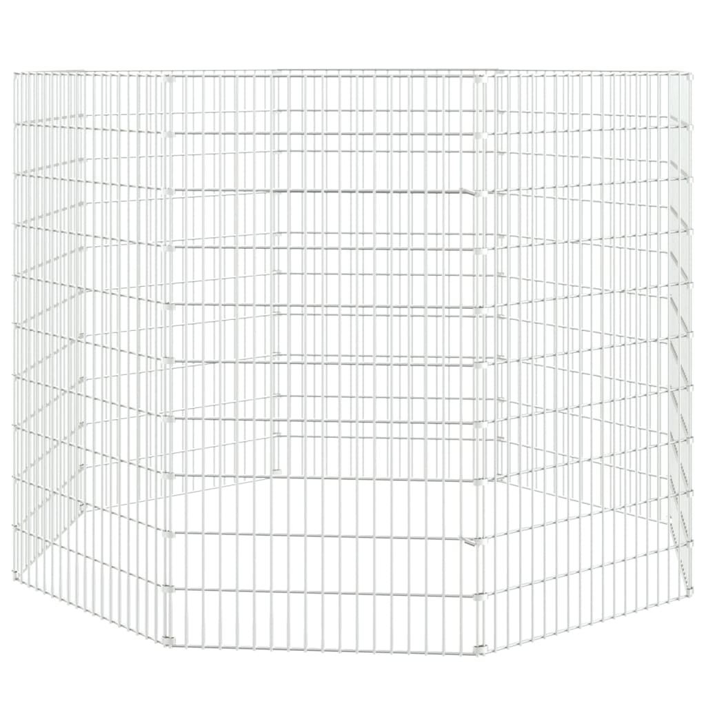 Vidaxl Tiergehäuse 8 Panels 54x100 cm verzinkt