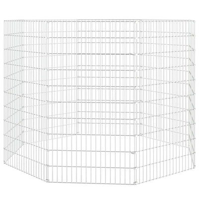 Vidaxl Tiergehäuse 8 Panels 54x100 cm verzinkt