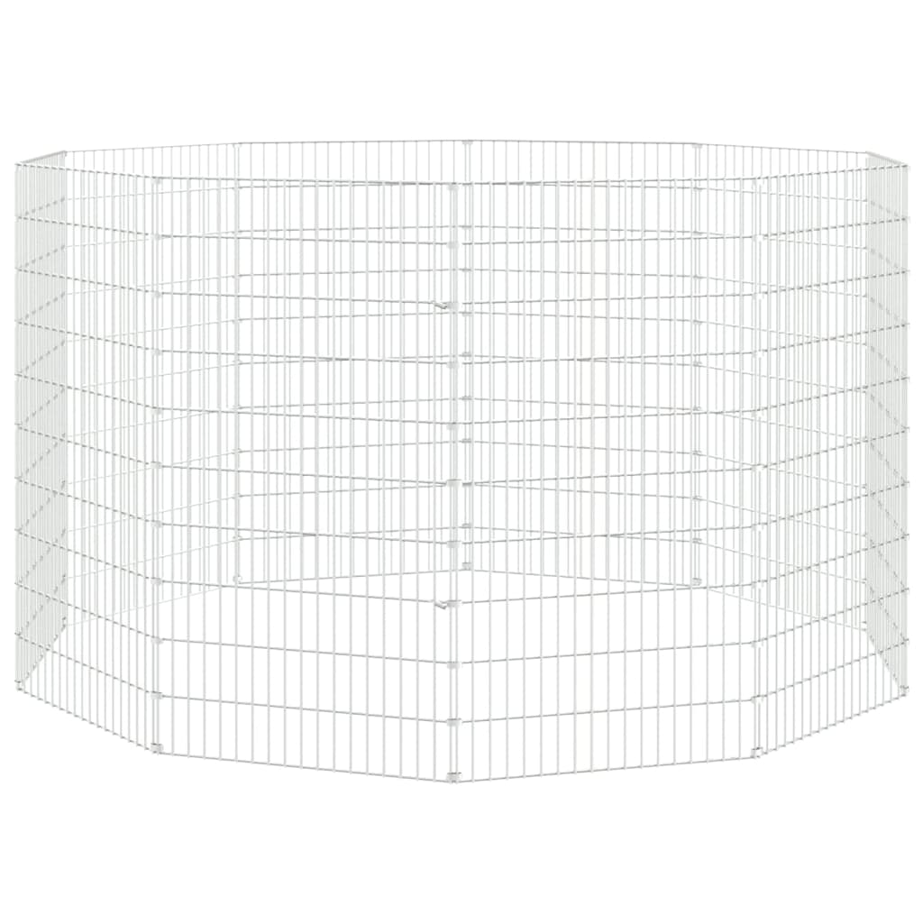 Vidaxl Tiergehäuse 10 Paneele 54x100 cm verzinktes Eisen