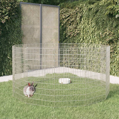 Vidaxl Tierlager 12 Panels 54x100 cm verzinktes Eisen