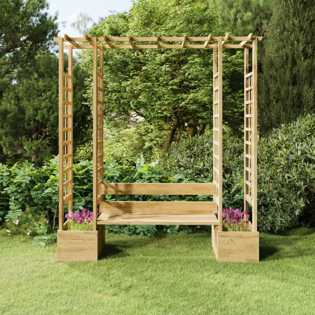 Vidaxl Pergola mit Sofa und Pflanzer imprägnierten Kiefer