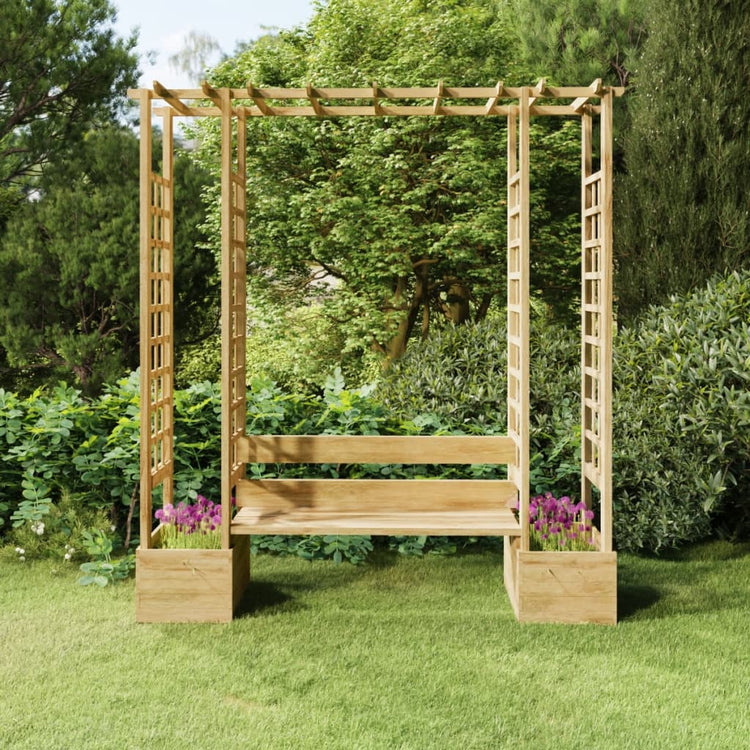 Vidaxl Pergola mit Sofa und Pflanzer imprägnierten Kiefer