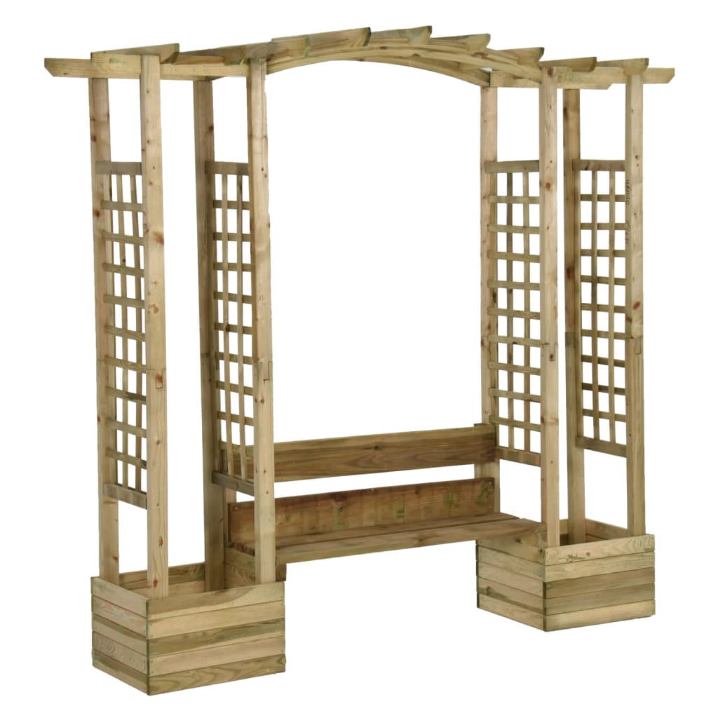 Vidaxl Pergola mit Sofa und Pflanzer imprägnierten Kiefer