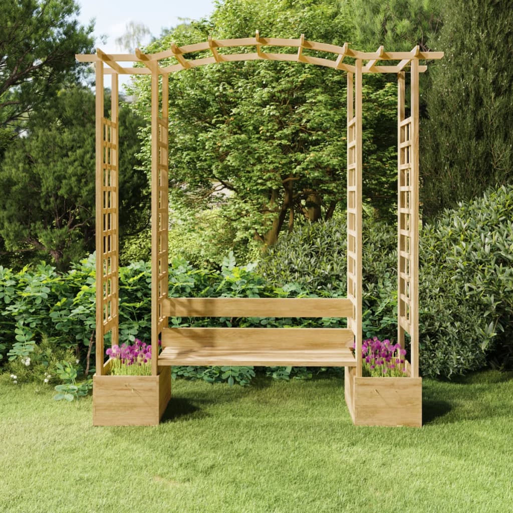 Vidaxl Pergola mit Sofa und Pflanzer imprägnierten Kiefer