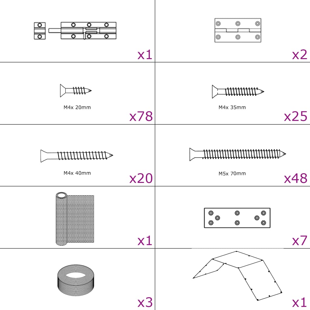Vidaxl Chicken Coop 268x100x190 cm Metall