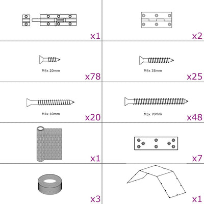 Vidaxl Chicken Coop 268x100x190 cm Metall