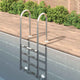 Vidaxl Swimmingpool Leiter 54x38x184.5 cm 304 Edelstahl