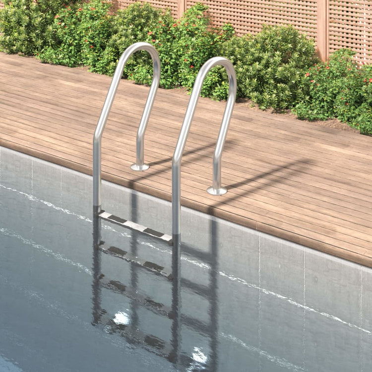 Vidaxl Swimmingpool Leiter 54x38x184.5 cm 304 Edelstahl