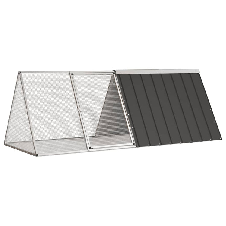 Vidaxl Kaninchen Hutch 2015x80.5x71 cm verzinkter Stahl -Anthrazit