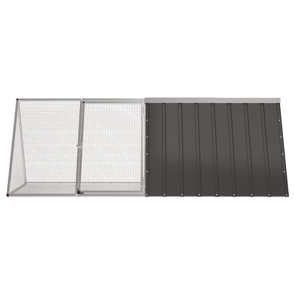 Vidaxl Kaninchen Hutch 2015x80.5x71 cm verzinkter Stahl -Anthrazit