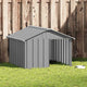 Vidaxl Hund Loft 116.5x103x81.5 cm verzinkter Stahl grau