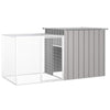 Vidaxl Chicken Coop 200x91x100 cm verzinkter Stahl grau
