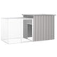 Vidaxl Chicken Coop 200x91x100 cm verzinkter Stahl grau