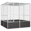 VIDAXL -Vogelkäfig 213.5x217.5x211.5 cm verzinkter Stahl -Anthrazit