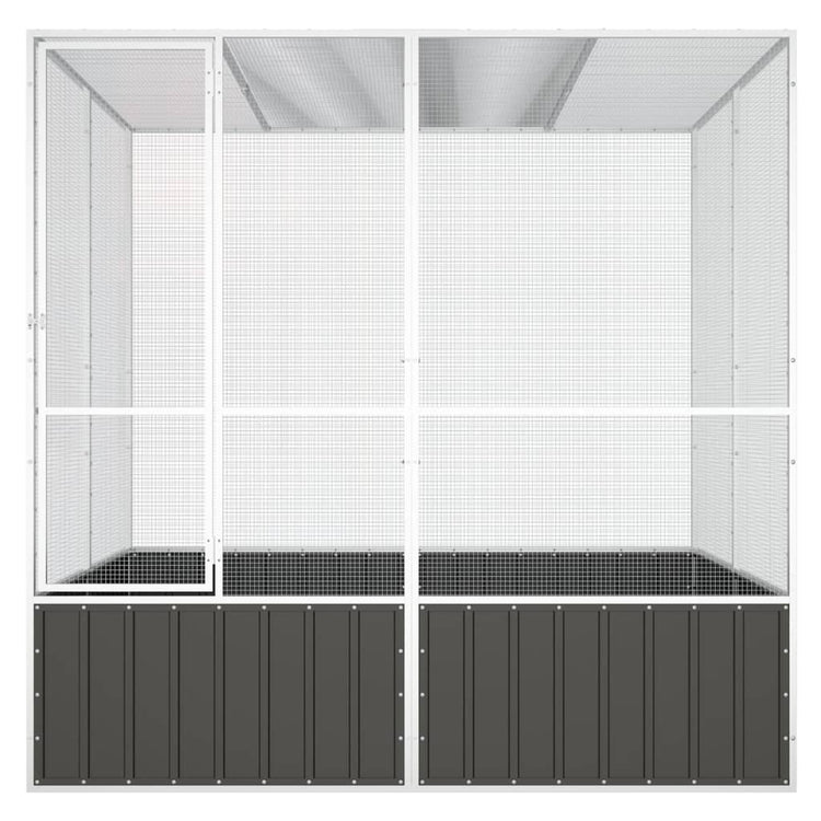 VIDAXL -Vogelkäfig 213.5x217.5x211.5 cm verzinkter Stahl -Anthrazit