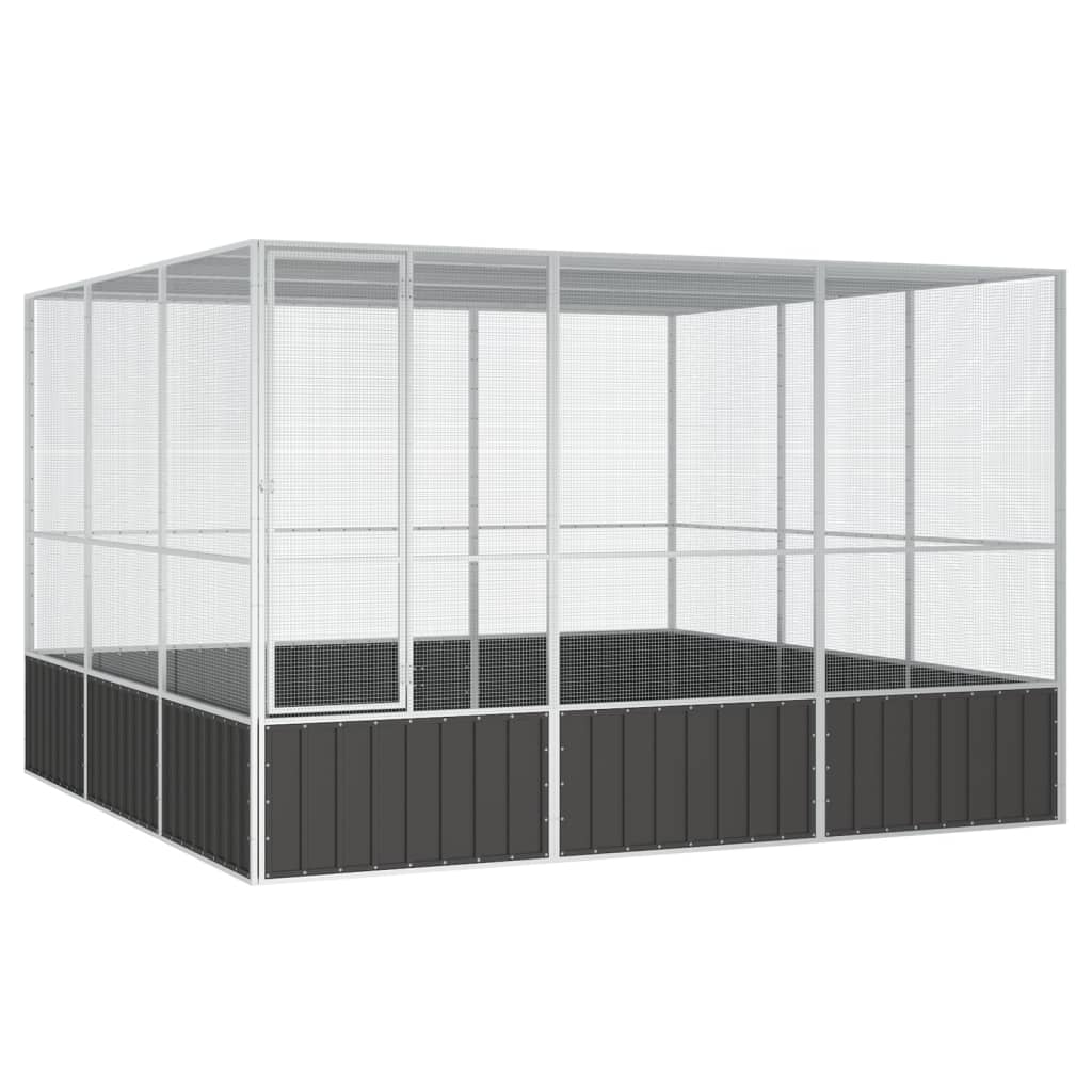 Vidaxl Vogelkäfig 302.5x324.5x211.5 cm verzinkter Stahl -Anthrazit