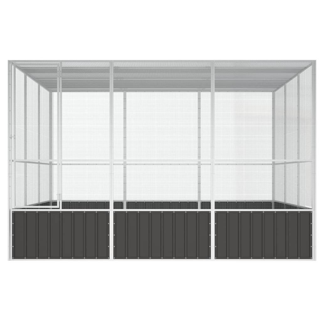 Vidaxl Vogelkäfig 302.5x324.5x211.5 cm verzinkter Stahl -Anthrazit