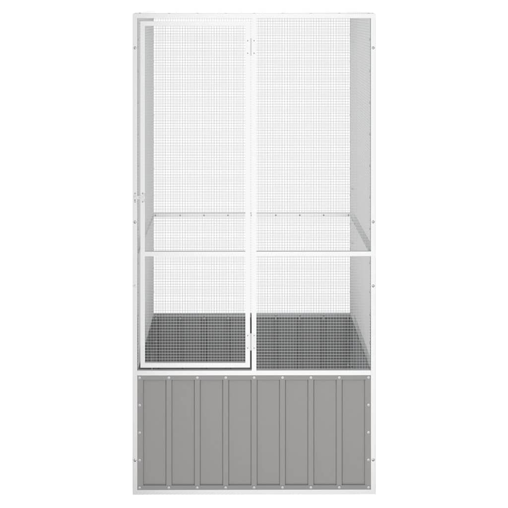 Vidaxl Vogelkäfig 111x107x211.5 cm verzinkter Stahl grau