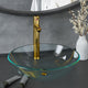 Vidaxl-Waschbecken mit Kran und Popup-Abflussglas transparent
