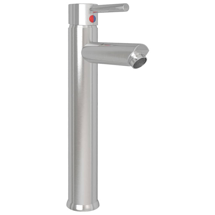 VidaXL-Waschbecken mit Wasserhahn und Ablaufgarnitur, gehärtetes Glas, transparent