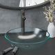 VidaXL-Waschbecken mit Wasserhahn und Ablaufgarnitur aus mattem gehärtetem Glas